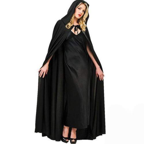 Siyah Renk Kapşonlu Pelerin 120 cm Siyah Renk Kapşonlu Pelerin 120 cm