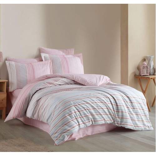 Çift Kişilik Poplin Nevresim Trella Pembe Çift Kişilik Poplin Nevresim Trella Pembe