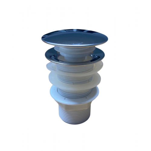 Pop Up Krom Kaplama Bas Aç Lavabo Sifonu Gideri Ekstra Contalı