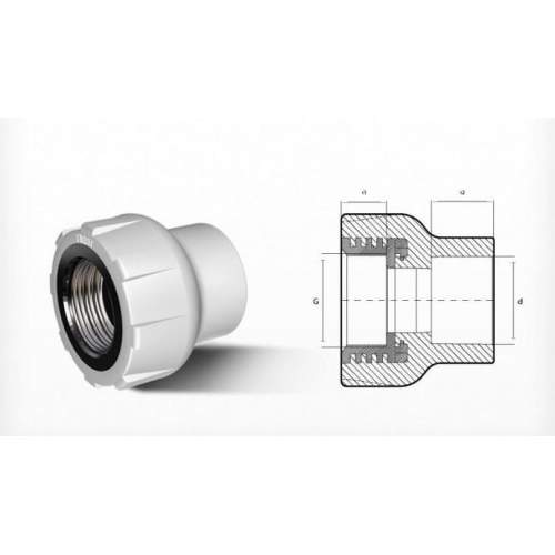 Ege Yıldız PPRC 25X3/4 Dişi Adaptör Gri Ege Yıldız PPRC 25X3/4 Dişi Adaptör Gri