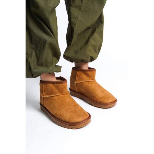 Lisinya948 Bağcıksız Düz Taban İçi Kürklü Kısa Süet Kadın Bot TT Taba Lisinya948 Bağcıksız Düz Taban İçi Kürklü Kısa Süet Kadın Bot TT Taba