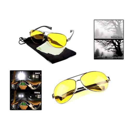 Metal Çerçeveli Anti Far Gece Görüş Gözlüğü (Damla Modeli) Metal Çerçeveli Anti Far Gece Görüş Gözlüğü (Damla Modeli)
