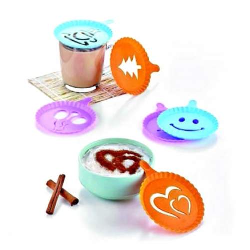 Renkli Kahve Süsleme Şablonları  - 4Lü Magic Süsleme Şablonu Renkli Kahve Süsleme Şablonları  - 4Lü Magic Süsleme Şablonu