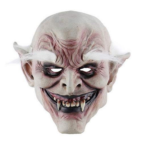 Korku Zombi Maskesi Beyaz Saçlı Kaşlı Lateks Vampir Maskesi Et Maske Korku Zombi Maskesi Beyaz Saçlı Kaşlı Lateks Vampir Maskesi Et Maske