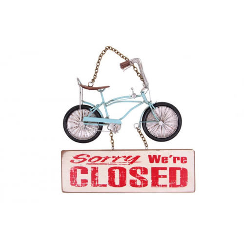 Vintage Tasarım Dekoratif Metal Kapı Yazısı Bisiklet Vintage Tasarım Dekoratif Metal Kapı Yazısı Bisiklet