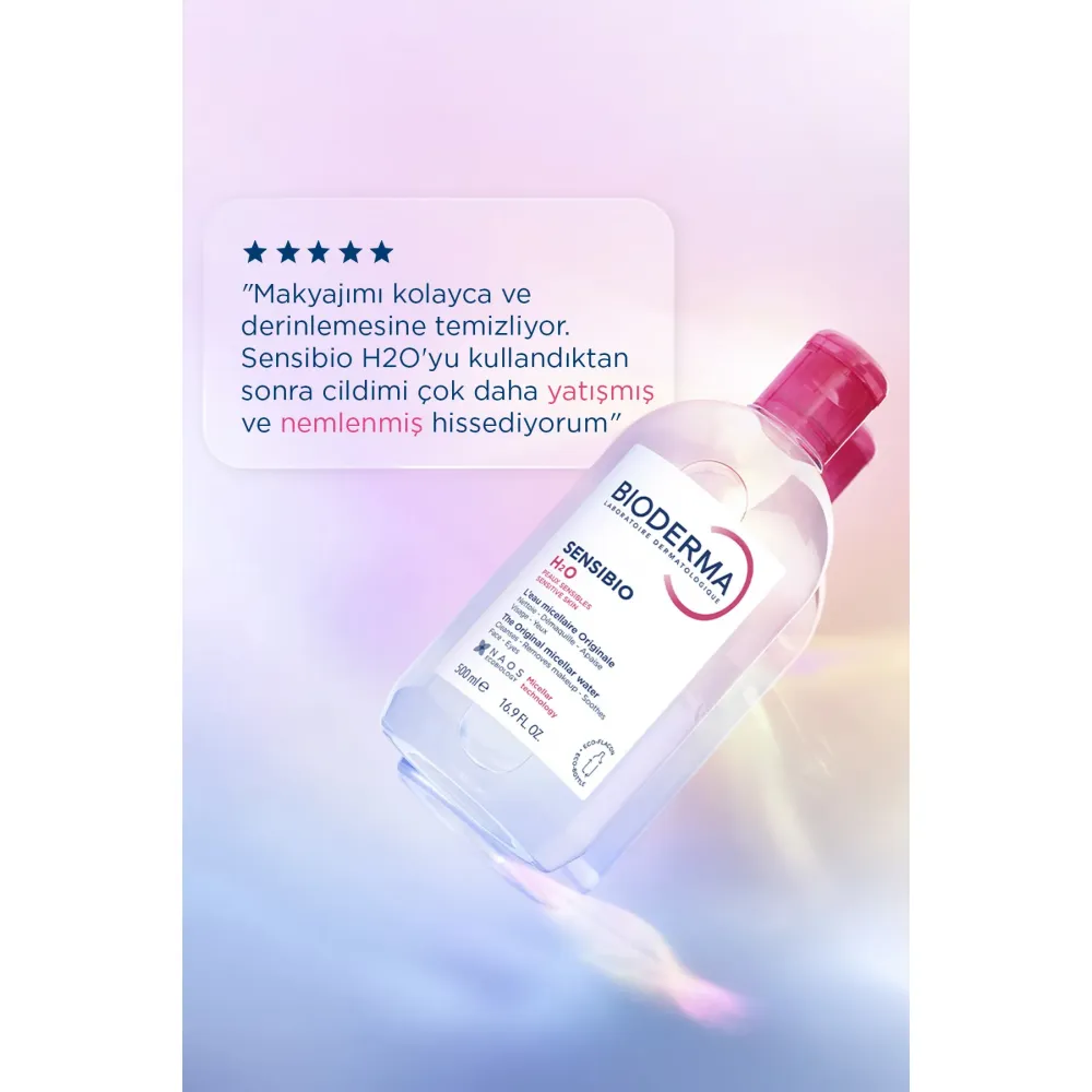 Bioderma Sensibio H2O Hassas ve Normal Ciltler için Micellar Makyaj Temizleme Suyu 500 ml Bioderma Sensibio H2O Hassas ve Normal Ciltler için Micellar Makyaj Temizleme Suyu 500 ml