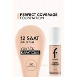 Flormar Perfect Coverage 105 Porcelain Ivory Yoğun Kapatıcı Su Bazlı Fondöten Flormar Perfect Coverage 105 Porcelain Ivory Yoğun Kapatıcı Su Bazlı Fondöten