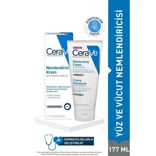CeraVe Nemlendirici Krem 177 ml Kuru ve Çok Kuru Ciltler İçin Nemlendirici Krem CeraVe Nemlendirici Krem 177 ml Kuru ve Çok Kuru Ciltler İçin Nemlendirici Krem