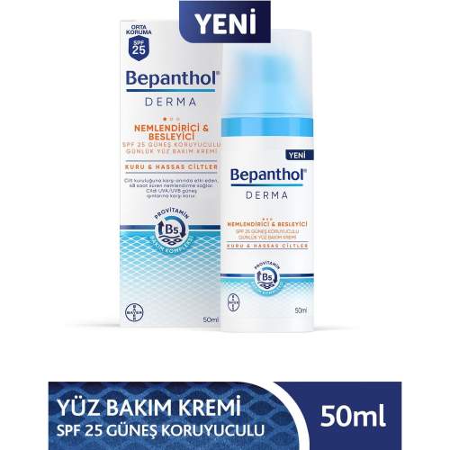 Bepanthol Derma Nemlendirici & Besleyici SPF 25 50 ml Günlük Yüz Kremi Bepanthol Derma Nemlendirici & Besleyici SPF 25 50 ml Günlük Yüz Kremi