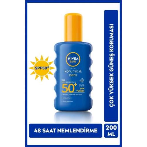 Nivea Sun 200 ml Spf50+ Koruma ve Bronzluk Güneş Spreyi Nivea Sun 200 ml Spf50+ Koruma ve Bronzluk Güneş Spreyi