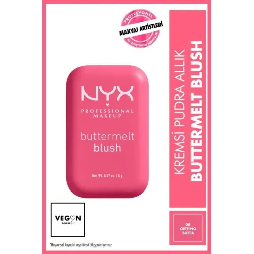 Nyx Professional Makeup Buttermelt Blush 08 Getting Butta Kremsi Pudra Allık